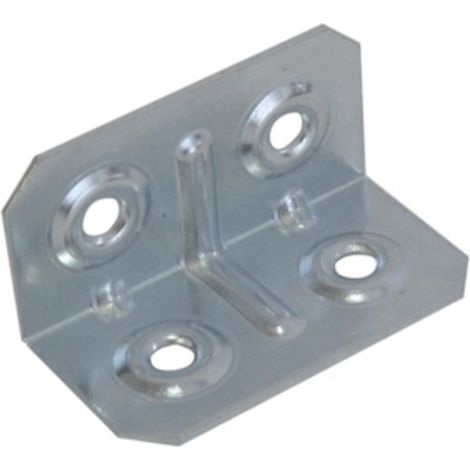 PIASTRINA QUADRA ZINCATA PIEGATA CM.4X2X2. Prezzo per 1 pezzo.