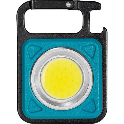 Mini linterna portátil COB para llavero, linterna de camping, imán potente, gancho de bloqueo, soporte plegable, abridor de botellas. (1/5)