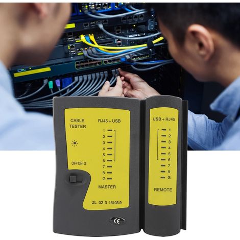 Testeur de câbles RJ45+USB professionnel YG468U : outil de test rapide et précis pour câbles téléphoniques et réseaux. (1/5)