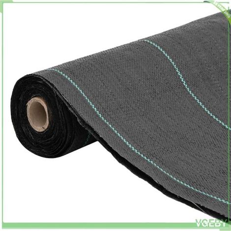 Membrane anti-mauvaises herbes - FAFEICY - 4005190 - 1,5x150 m - Noir rayures vertes - PP stabilisé UV (1/5)