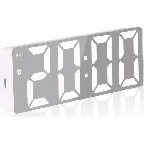 Réveil Numérique LED, Horloge Chevet, Réveil Alimenté par USB, avec 3 Modes Répétition, Matin Numerique avec Temps Date (1/5)