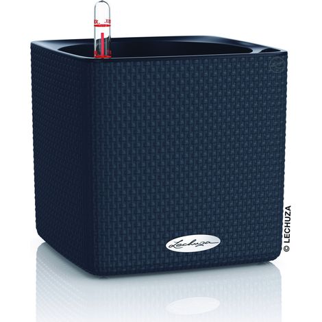 LECHUZA® Pflanzgefäße CUBE Color 16 Schiefergrau mit Dochtsystem (1/3)