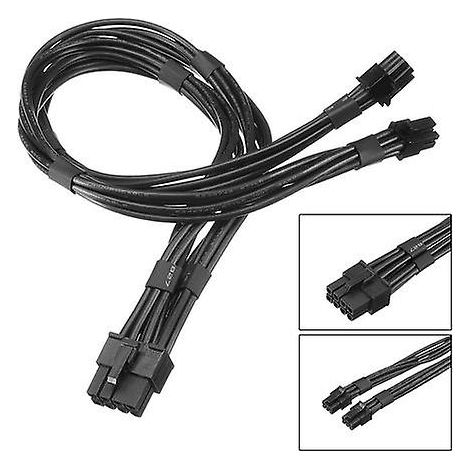 Câble d'alimentation double mini-PCI-e 16 AWG 6 broches vers 8 broches pour carte vidéo Mac Pro GTX1080 (1/5)