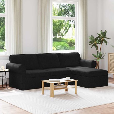 Sofa Schwarz 245 x 138 x 80 cm Stoff (1/5)