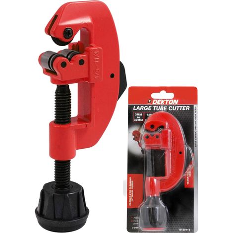 Dekton Adjustable Large Tube Wheel Roller Pipe Cutter 3 - 22mm 1/8" To 7/8" (1/5)