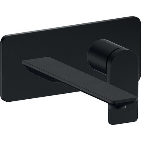Façade mitigeur lavabo encastré ac plaque bec 225 mm blackmat - CRISTINA ONDYNA BA25813