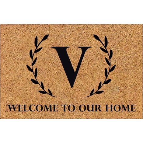 Tapis D'Entrée Extérieur - En Fibre De Coco - Anti-Dérapant - Absorbant Eau Et Poussière - Pour Porte D'Entrée Ou Porche - 40 x 60 cm - 1 Pièce (1/4)