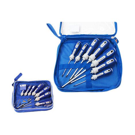 SET KIT 7 PZ CACCIAVITI A T TORX T6 T10 T15 T20 T25 T27 T30 BORSA RICHIUDIBILE