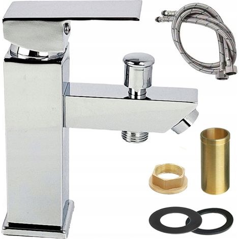 Rubinetto per vasca/lavabo con deviatore a foro singolo, cromato (1/5)