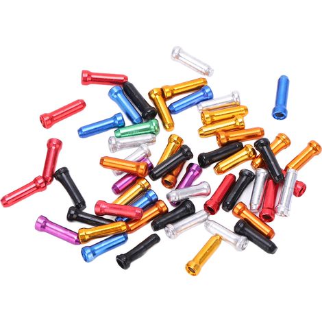 BOLANY Lot de 50 embouts de câble de frein pour VTT, en alliage d'aluminium (1/5)