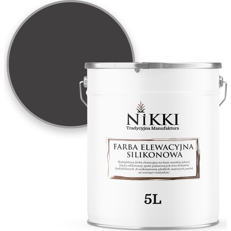 Silikonfassadenfarbe 5L schwarz F268 beständig gegen Begrünung (1/5)