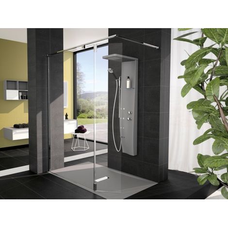 Colonne de douche grise NOVELLINI DRESS S 158 cm-Gris-Gris-28 -- (1/3)