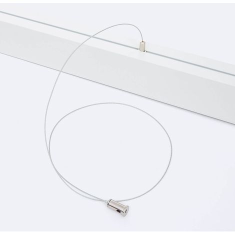 Profilo in Alluminio Sixe da Superficie e a Sospensione con Coperchio Continua Per Striscia LED fino a 22 mm Bianco traslucido Bianco 2 m (1/5)