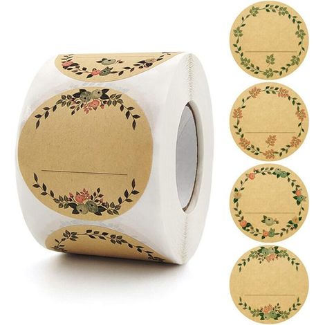 500pcs Self-Adhesive Labels, 5cm Jam Jar Stickers, Suitable for Kitchen Labels, Spice Labels, Baking Products and Gift Bags. (1/5)