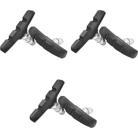 Patin de Frein vélo V-Brake 6 pièces 70mm Noir pour VTT et vélo de Route avec Outil, freinage Silencieux Haute Performance pour Conditions humides et sèches, Montage Facile (1/5)
