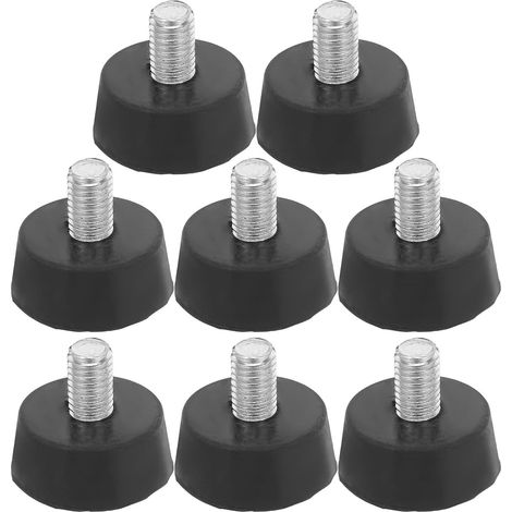 Lot de 8 Pieds en Caoutchouc avec Vis M10 Bruit et Absorption des Chocs, Fixation par Vis, Adaptés aux Environnements Industriels Difficiles (1/5)