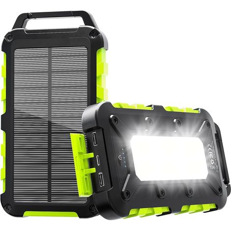 Batterie Externe Solaire 10000mAh, PD 22,5W, Portable Charge Rapide (1/5)