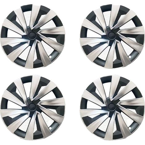 Copricerchio, stile turbina, compatibile con Tesla Model Y, argento stile turbina, Tesla, nuova Model Y da 19 pollici (1/2)