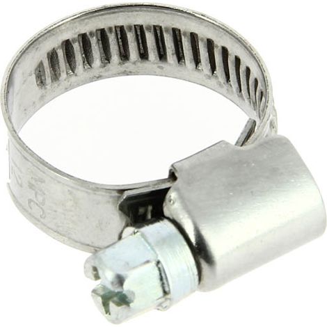 20 Colliers acier crémaillère emboutie bande pleine 9mm Ø12 à 20