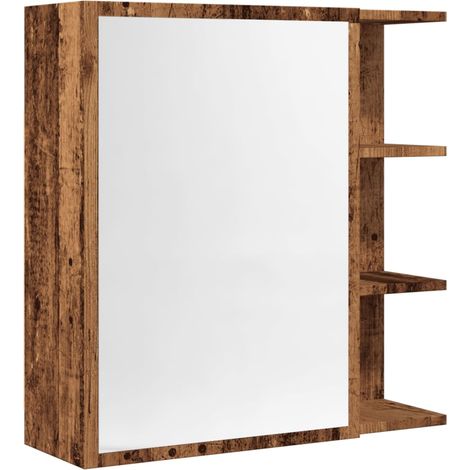 Maison Exclusive - Spiegelschrank Altholz-Optik 62,5x20,5x64 cm H
