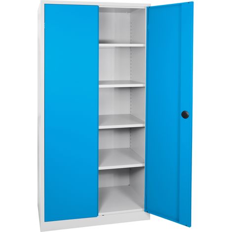 ADB Flügeltürenschrank 92x50x195 cm Werkstattschrank Materialschrank Büroschrank (1/5)