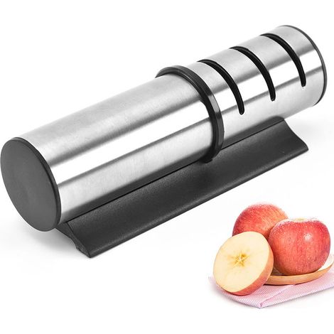 Aiguiseur de couteaux professionnel, aiguiseur de couteaux de cuisine en trois sections avec base antidérapante - sûr et facile à utiliser - aiguiseur de couteaux manuel (1/5)