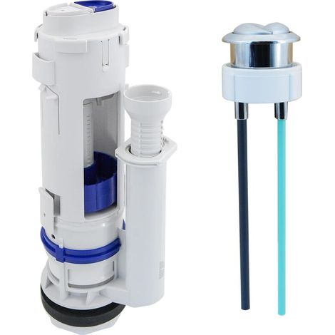 Kit de pièces de rechange pour robinet et bouton à double chasse d'eau pour toilettes séparées Geberit avec bouton supérieur de 38 mm, kit de rechange universel pour réservoir de toilettes blanc (1/4)