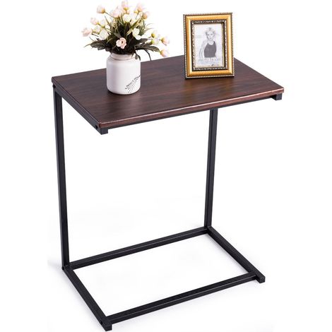 Table d’Appoint Table d’extrémité fixe Table pour Ordinateur Portable en forme de U, 55 x 35 x 65 cm couleur Naturel Maison Chic (1/5)