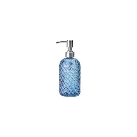 Dispenser di sapone liquido in vetro con erogatore in acciaio inox 304 – 350 ml – ideale per bagni e piani di lavoro di hotel. - Crezuo