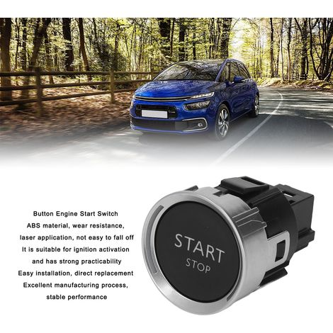 Bouton Démarrage Électrique - Interrupteur Moteur Bouton Pression 98021996ZD pour Citroën C4 C5 (1/5)