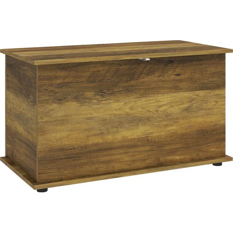 Coffre de rangement Couvercle Rabattable 80x40x45 cm Marron (1/5)