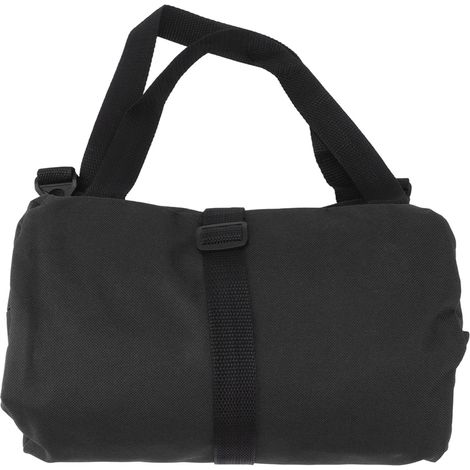 Sac à outils enroulable 5 poches à fermeture éclair, portable en toile Oxford, sac d'électricien pour menuisier plombier noir (1/5)