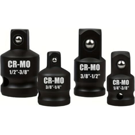 Adaptateur pour impact Réducteur, 1/2 à 3/8 3/8 à1/2 1/4 à 3/8 3/8 à 1/4, Douille pour clé Dynamométrique, Cliquet, Perceuse (1/5)