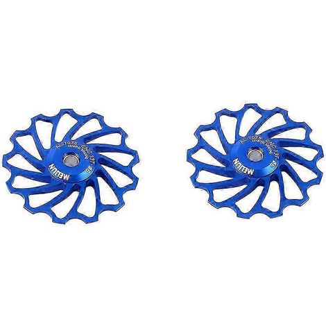 Deux galets de guidage en céramique pour dérailleur arrière Bike Jockey 13T en alliage (bleu 13T), qualité exceptionnelle. WHBYV (1/4)