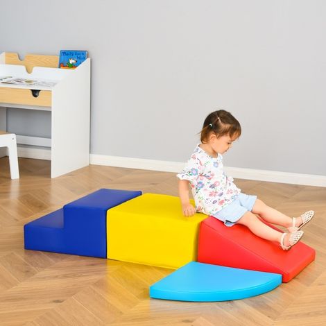 Jeu d’escalade souple 4 pièces pour enfants, blocs en mousse EPE multicolores, 1 à 3 ans HAVRYA (1/4)