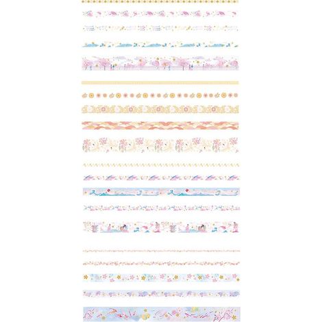 Lot de 20 rouleaux de ruban adhésif japonais Washi en feuille d'or pour décoration de journaux, scrapbooking, emballage cadeau, 2 mètres (1/2)