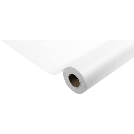 Lot de 5 nappes jetables, non tissé spunbond, indéchirable déperlante essuyable, blanc, pour fêtes banquets mariages