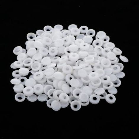 Capuchon à vis décoratif - 500 Pack - Blanc - Plastique - Cruciforme (1/3)