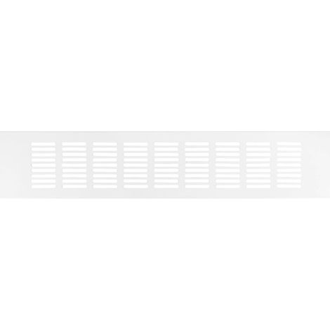 Grille de ventilation blanche 50 x 400 mm, 1 grille décorative en alliage d'aluminium, grille de ventilation, grille de dissipation thermique (1/5)