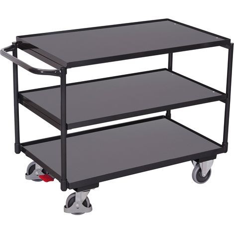 VarioFit Tischwagen mit 3 Ladeflächen RAL 7016