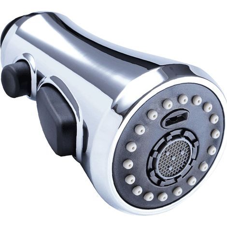 Recambio de cabezal rociador para fregadero de cocina, cabezal rociador de 3 funciones compatible con grifos G1/2 (chapado CP) (1/5)