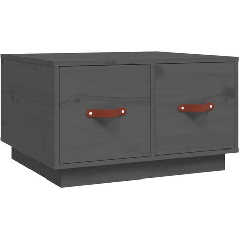 Table basse de salon, Table Café, Gris 60x53x35 cm Bois massif de pin OIB9828E (1/5)