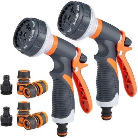 Pistolet d'Arrosage Pistolet Arrosoir Jardin Embout Tuyau d'Arrosage pour Arroser les Plantes ou les Pelouses Nettoyer les Fenêtres Tuyau de 1/2'' (1/5)