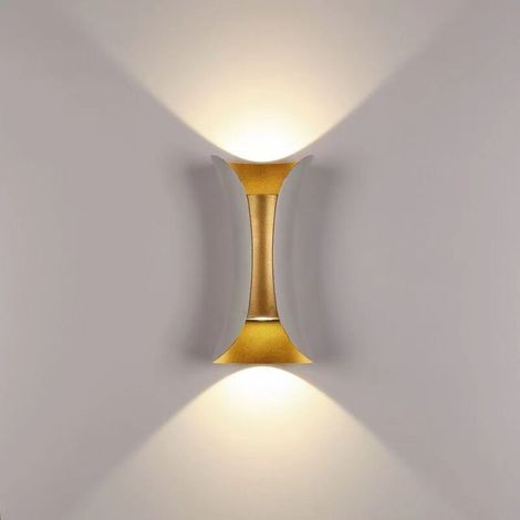 Blanc Applique murale LED 10W extérieur intérieur spots applique murale lumière extérieure moderne en aluminium IP65 up down spot lumière blanche chaude applique murale extérieure noir pour salon cham (1/4)