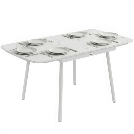Table de jardin rectangulaire 140 x 80 cm plateau WPC et cadre (1/5)