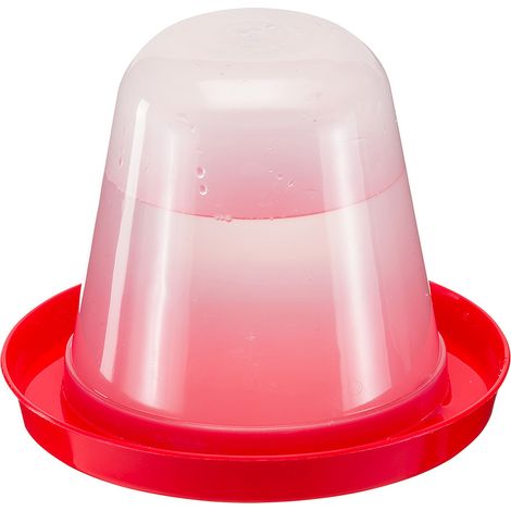 Ferplast OLBIA 2 Abreuvoir pour poules et poussins. Variante OLBIA 2 - Misure: Ø 21 x h 17 cm - 1.5 L - Rouge