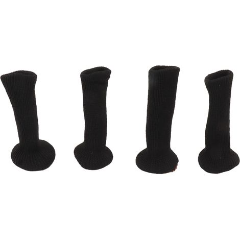 Lot de 20 protège-pieds de table en feutre et silicone épais, pour pieds de meubles, chaises et sols, noir pur (1/5)