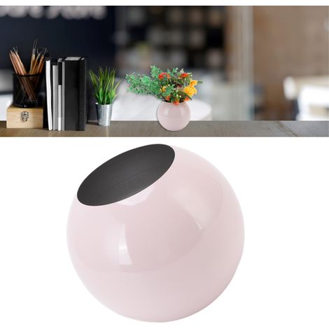 Vase Nordique Petit - Modèle Rond - Stainless Steel - Décoration Bureau Salon Table - Ornement Fleur Rose - 14cm x 12cm x 8.2cm - 340g (1/5)