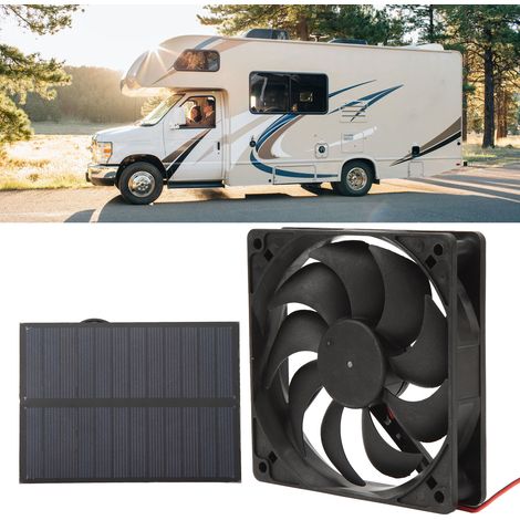 12V 3W monokristallines Silizium-Solarpanel mit 4,72-Zoll-Lüfter, geeignet zur Kühlung und Belüftung von Wohnmobilen und Campern (ohne Energiespeicherfunktion). (1/5)