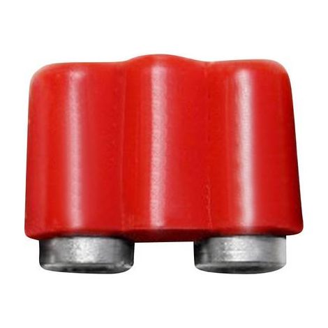 Fiche banane femelle double Ø de la broche: 2.6 mm BELI-BECO 61/17rt rouge 1 pc(s) (1/2)